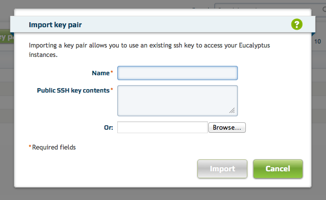 Web UI for ImportKeypair